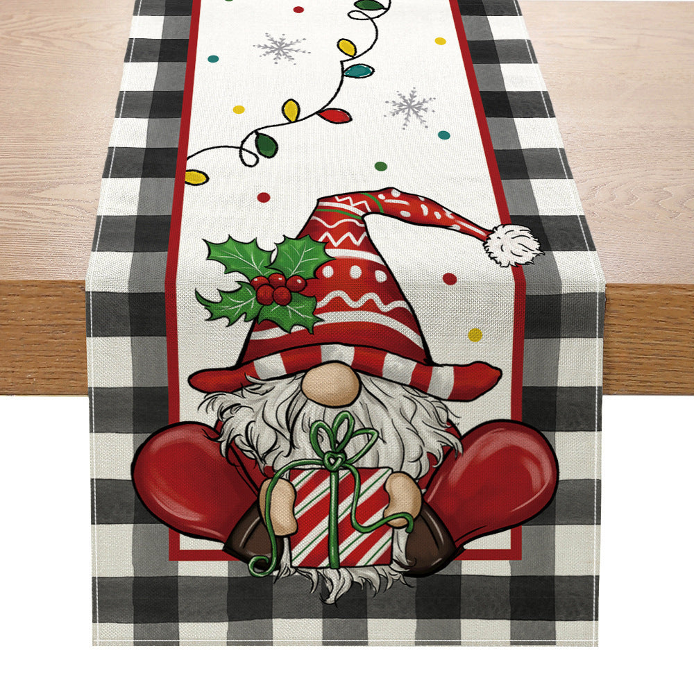 Christmas Snowman Santa Claus Creative Tablecloth