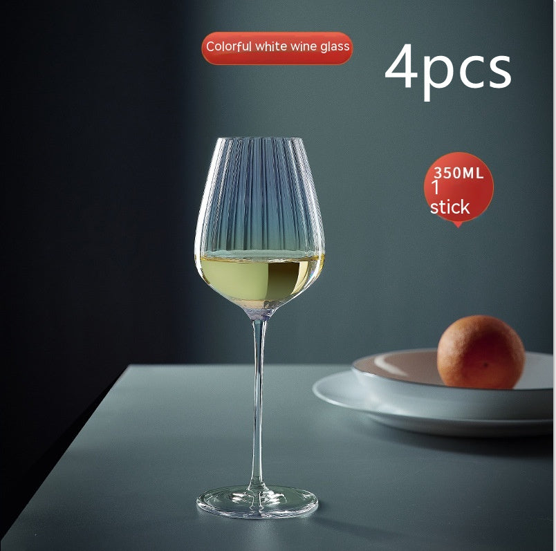 Rainbow Burgundy Crystal Red Wine Glass