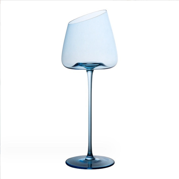 Klein Blue Crystal Glass Goblet Red Grape Wine Glass