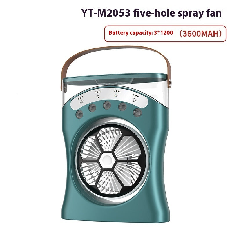 Portable Fan Portable Mini Humidifier Fan Water Spraying Fan Rechargeable Cooler Air Adjustment Fan For Hot Weather