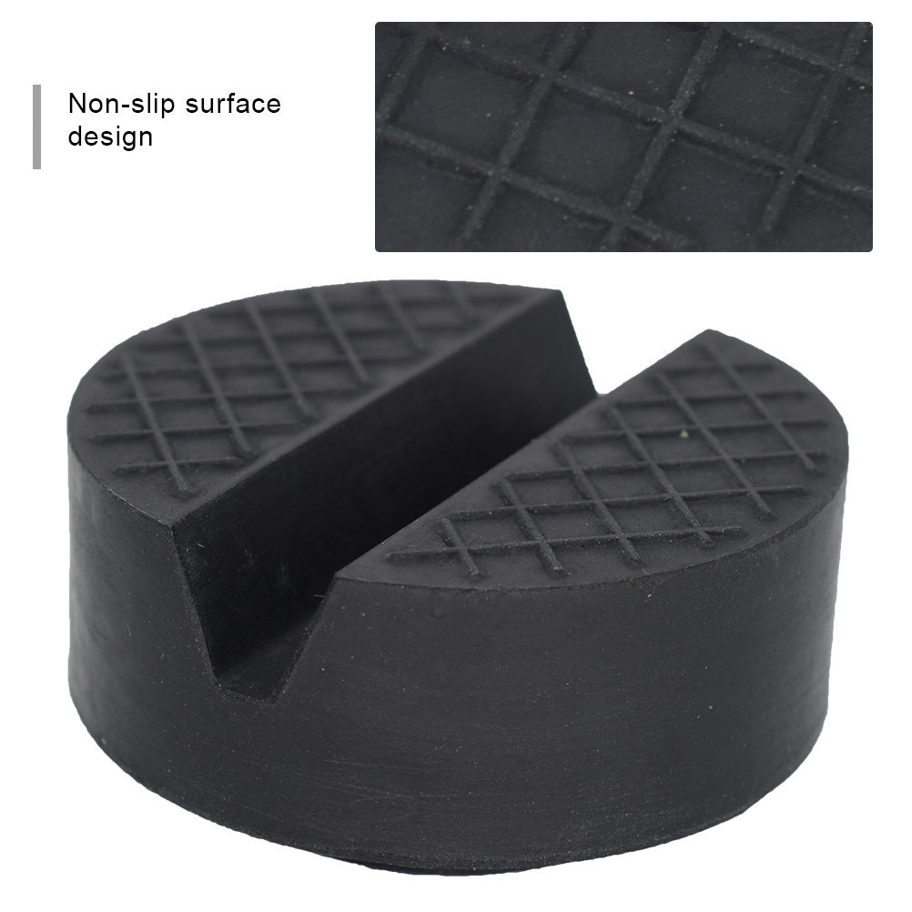 Black Rubber Pad Slotted Floor Jack Pad Frame Rail Adapter