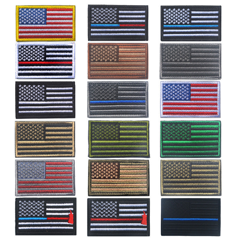 Velcro Label Stars And Stripes Embroidered Cloth Tips Qi Zhang
