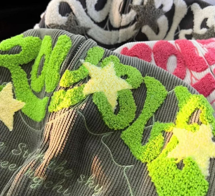 XINGX Corduroy Cardigan Coat Spring And Autumn Loose Hooded Sweater