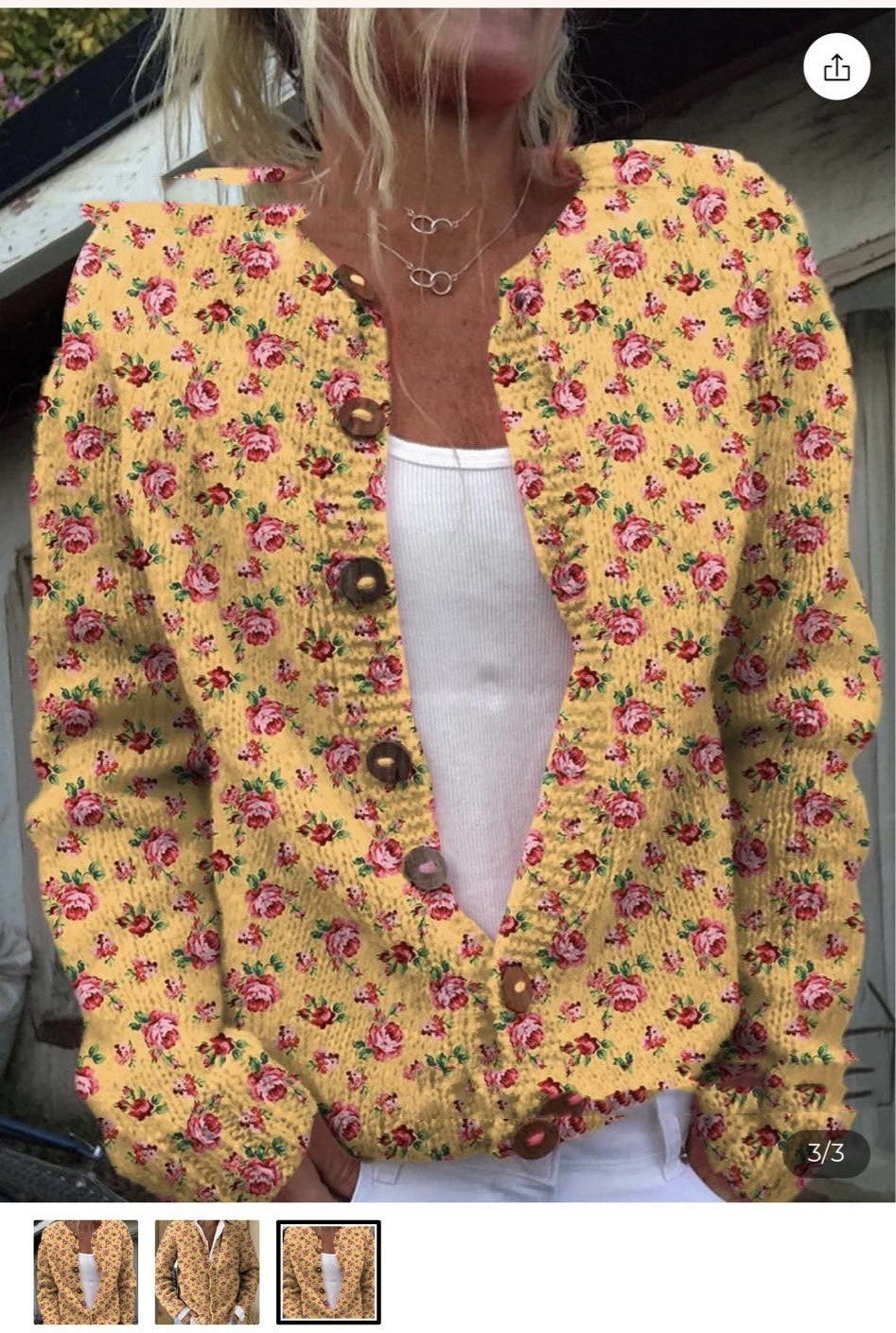 3D Digital Printing Cardigan Knitted Coat Women's Clothing