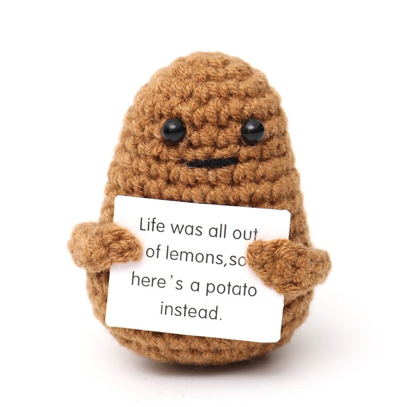 Wool Crocheted Positive Energy Potato Facial Expression Package Wool Fruit