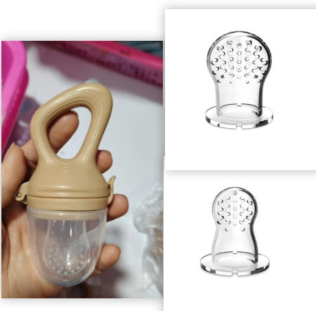 Baby Wheat Straw  Food Feeder Silicone Nipple