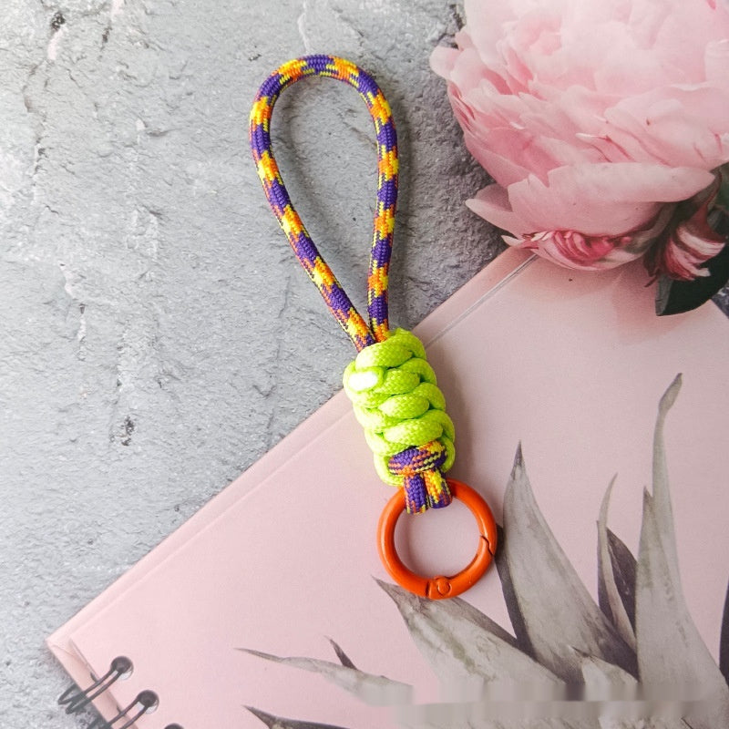 Color Matching Knotted Mobile Phone Lanyard Creative Weaving