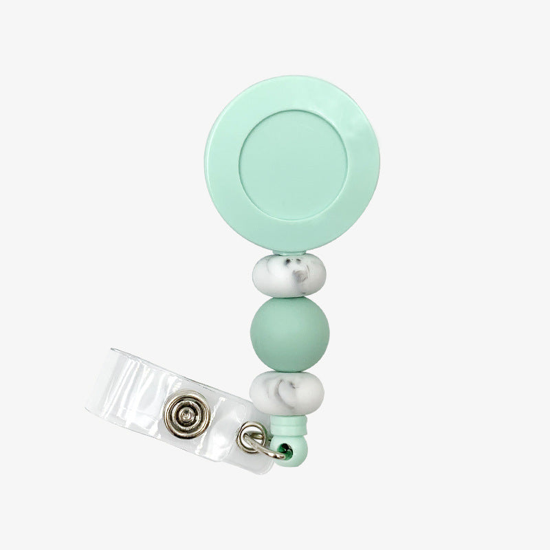 Badge Student ID Card Badge Silicone Bead Keychain