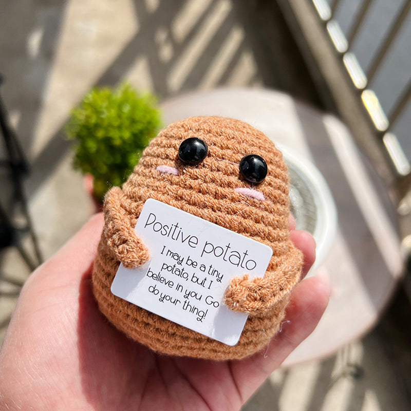 New Cute Positive Energy Emotional Cucumber Pickle Doll Knitting