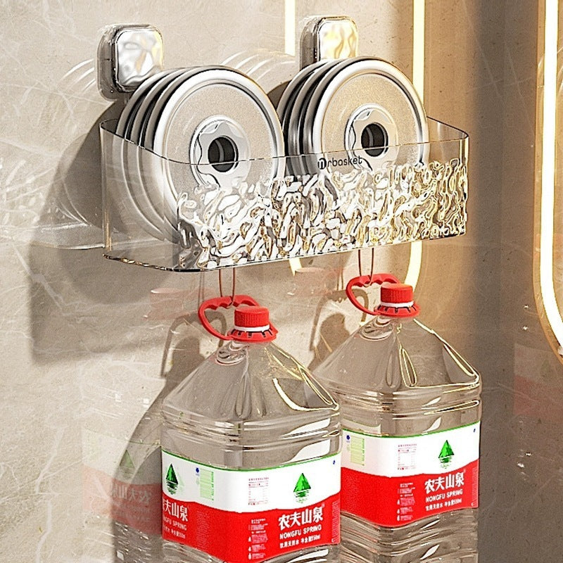 Toilet Rack Punch-free Bathroom Hanging Basket Wall