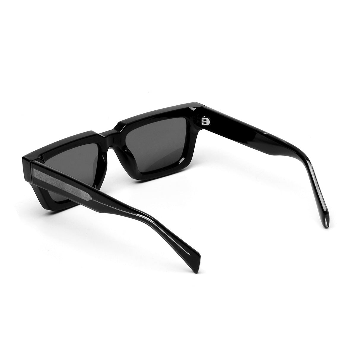 Thick Frame Pin Retro Rectangular Sunglasses