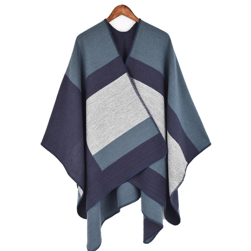 Women's Jacquard Silver Silk Shawl