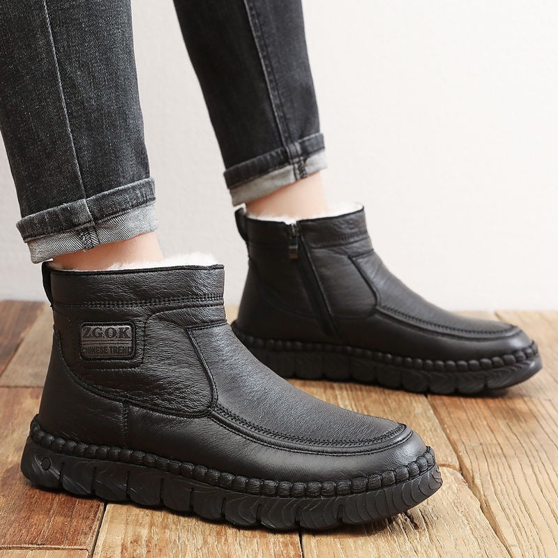 Wool Warm Male Cotton Boots High-top Thicker Non-slip Boots