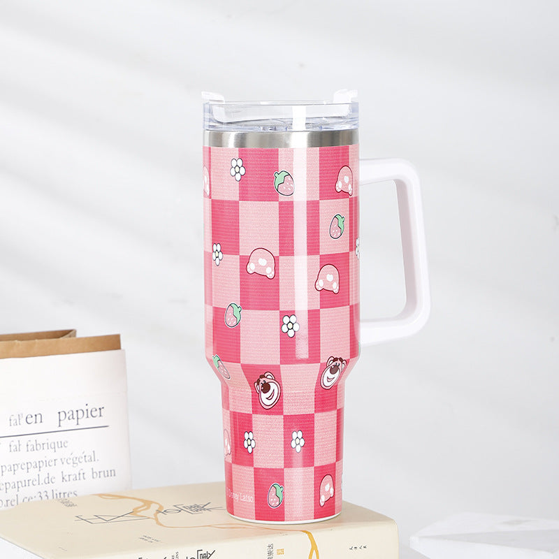 40oz Large Ice Cup Printing Handle Coffee Cup 1200ml