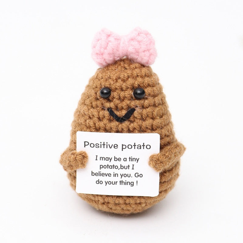Wool Crocheted Positive Energy Potato Facial Expression Package Wool Fruit