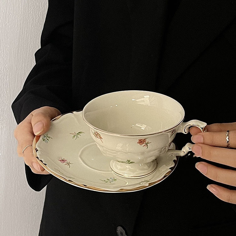 Retro Romantic Afternoon Tea Cup And Saucer Suit