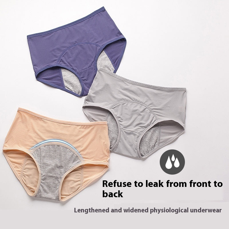 Women's Physiological Underwear Menstruation Period Leak-proof Holiday Safety Mid-waist Ice Silk Summer Thin