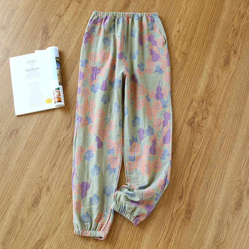 Women's Home Thin Summer Pure Cotton Pajama Pants