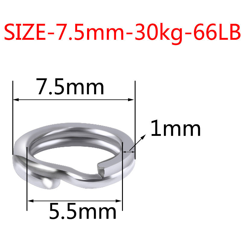 Reinforced Lure Double Ring Stainless Steel Flattening Lure Ring