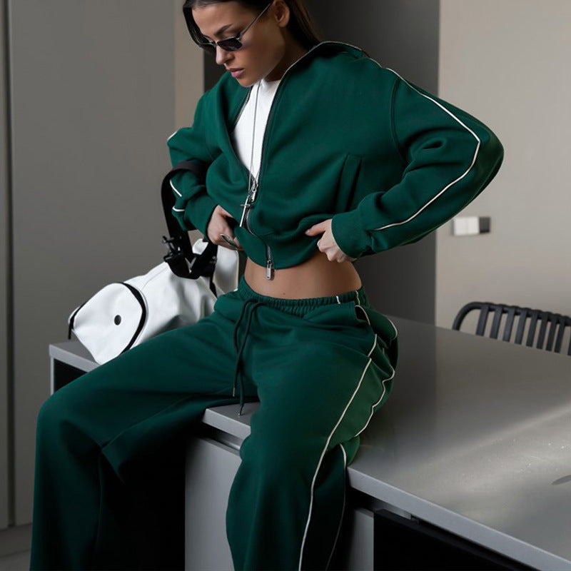 Sports Lace Trousers Two-piece Set