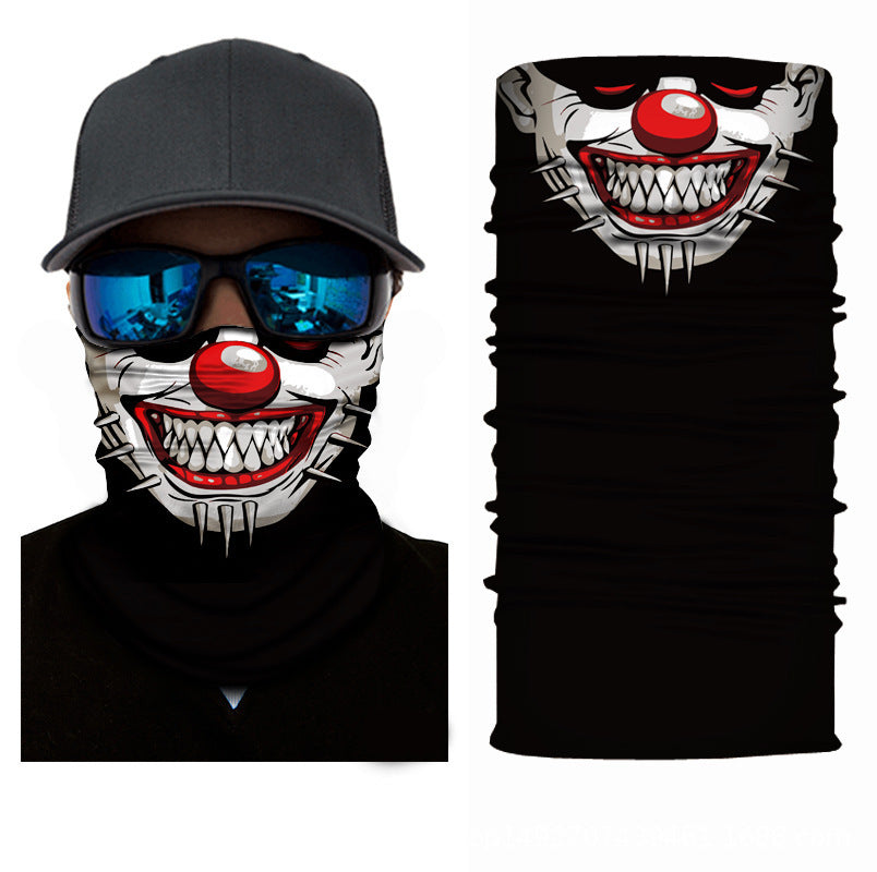 Skull Half Face Series Magic Headband Mask