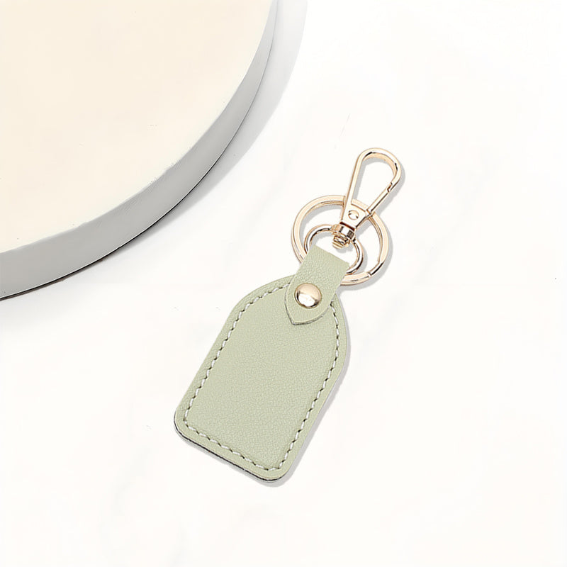 Vintage Leather Rose Red Keychain Pendant