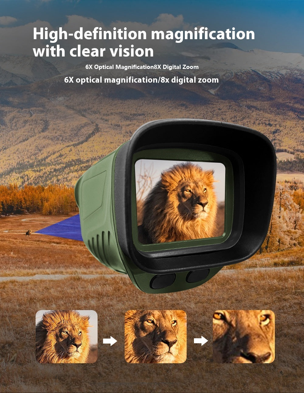 HD High Power Digital Outdoor Monocular Infrared Imaging Telescope Night Full Color Imaging Instrument