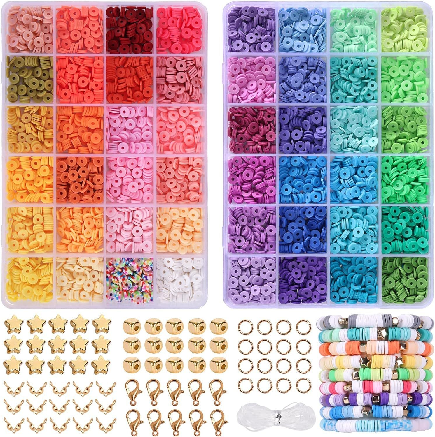 Multi-Color Soft Ceramic Beads Ornament Sets Of Boxes