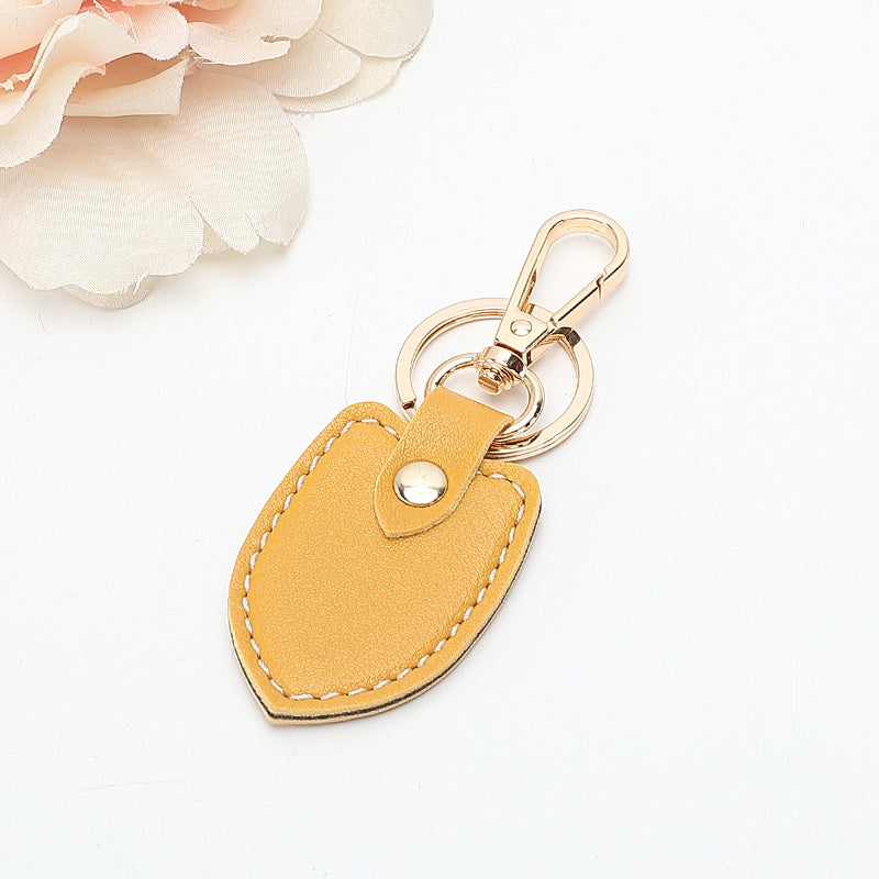 European And American Retro Double-layer Thick Leather Keychain