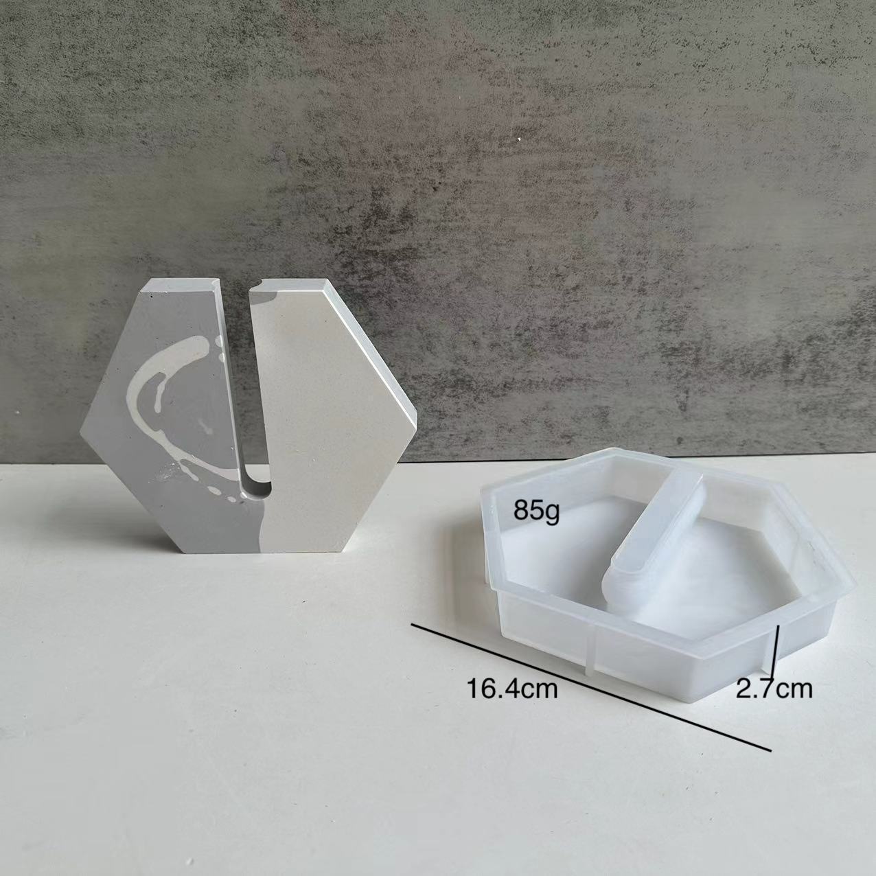 Hexagonal Round U-shaped Vase Silicone Mold Hydroponic Test Tube Vase Plaster