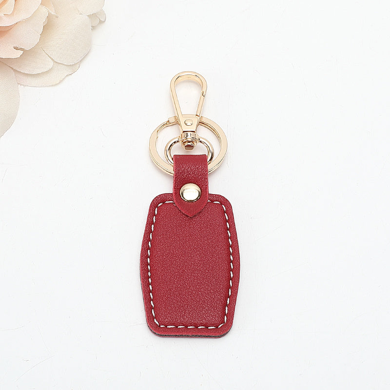 Leather Rectangular Keychain