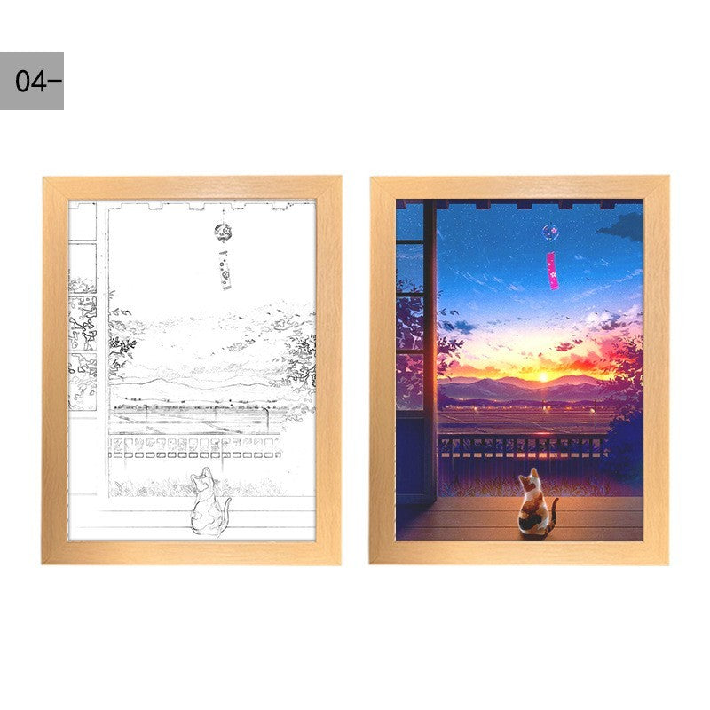 Starry Sky Beautiful Dream Simple Ins Creative Light Painting