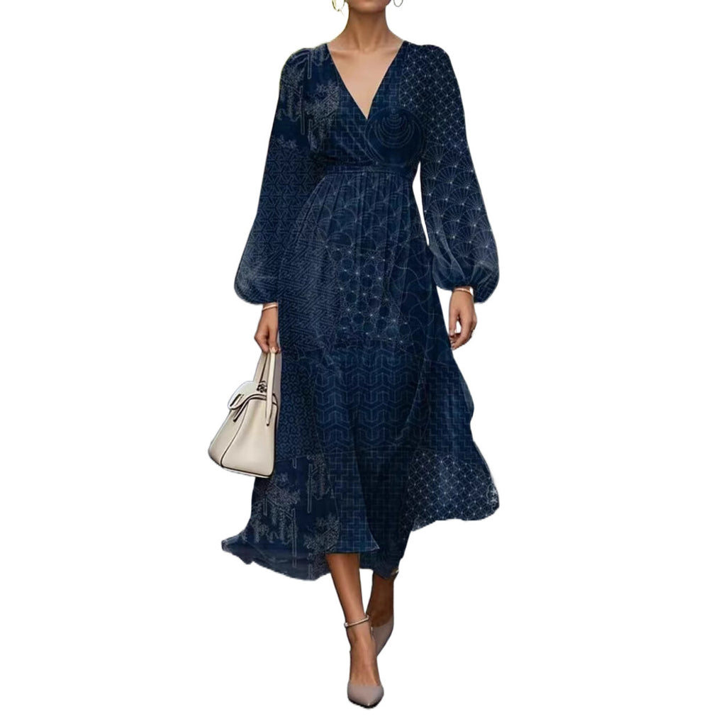 Printed Casual Retro Sexy Dress