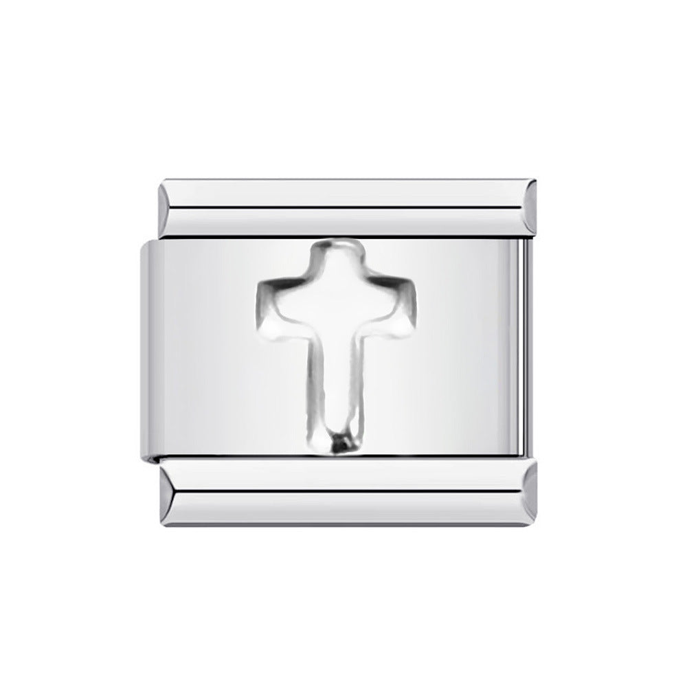 DIY Italian Module Bracelet Titanium Steel Gold Plated