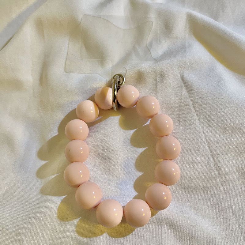 Internet Celebrity Ins Solid Color Bead Wrist Lanyard Universal Phone Case Camera Key Chain