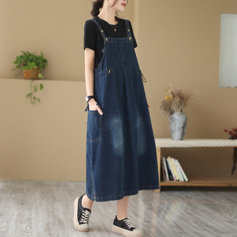 Real Time Shoot Of Casual Denim Dress For Women