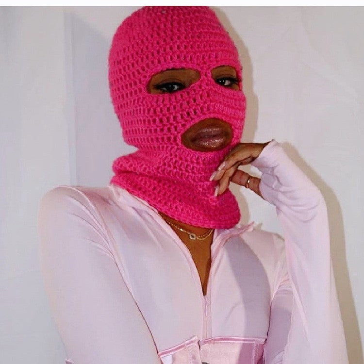 Pullover Windproof Neck Protection Handmade Knitted Hat