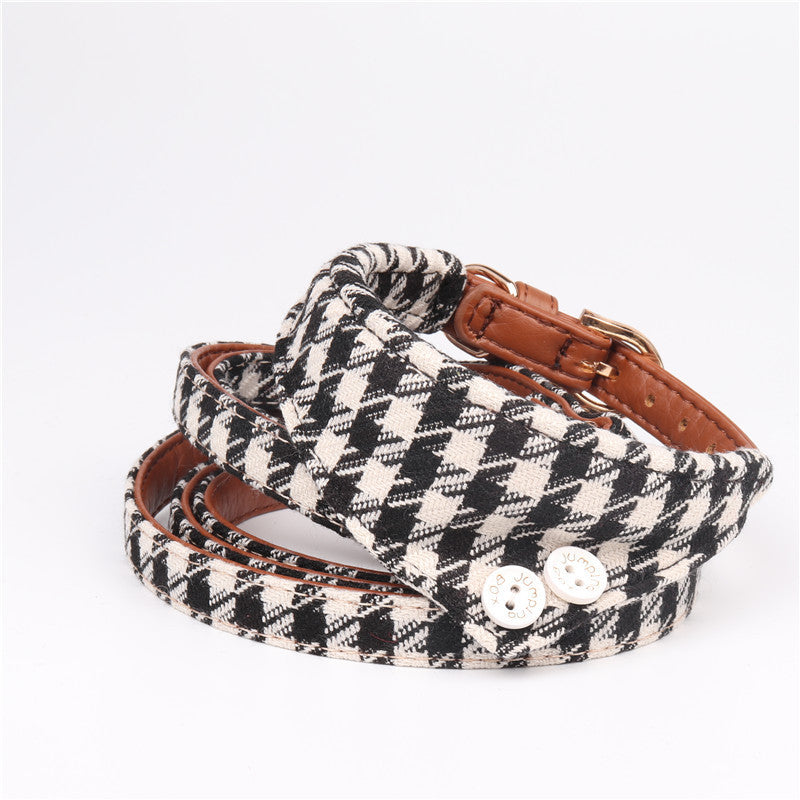 English Pet Dog Bow Collar Triangle Scarf