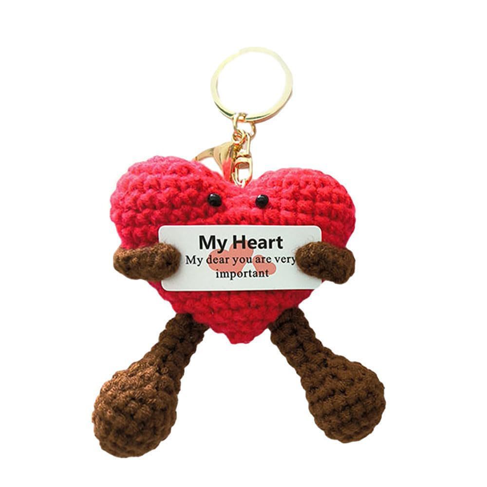 Wool Valentine's Day Love Funny Expression Bag Cute Crocheted Hanging Buckle Decoration Cute Doll