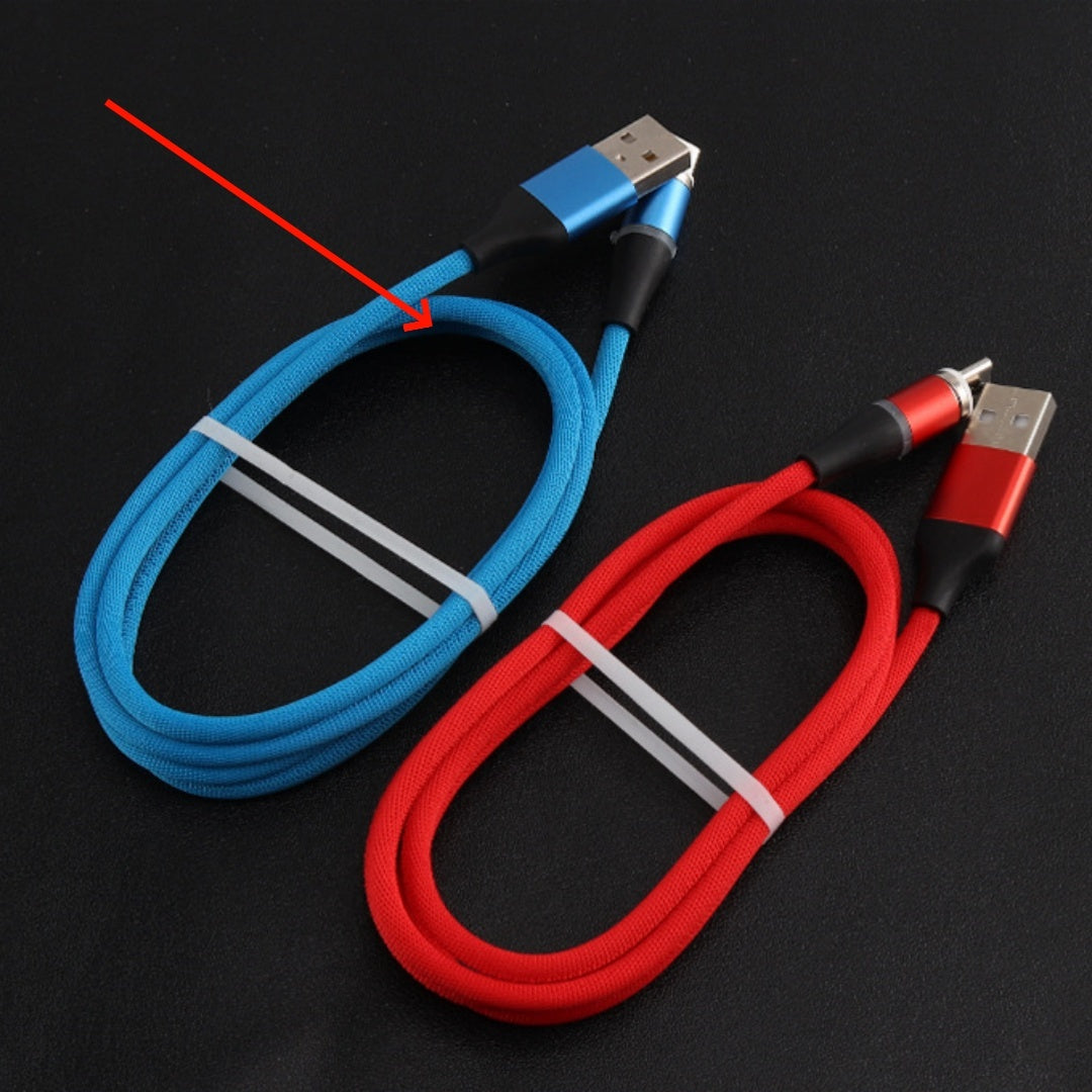 Magnetic Fast Charging Woven Illuminating Data Cable