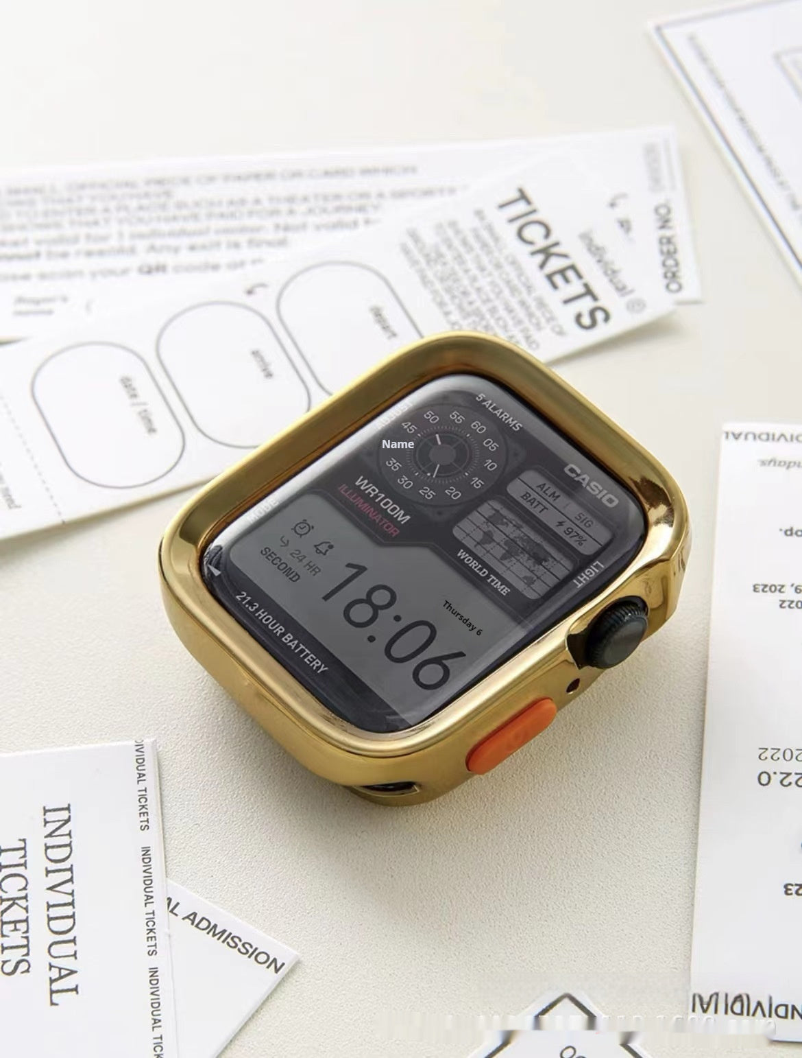 Frosted Protective Electroplated Watch Case