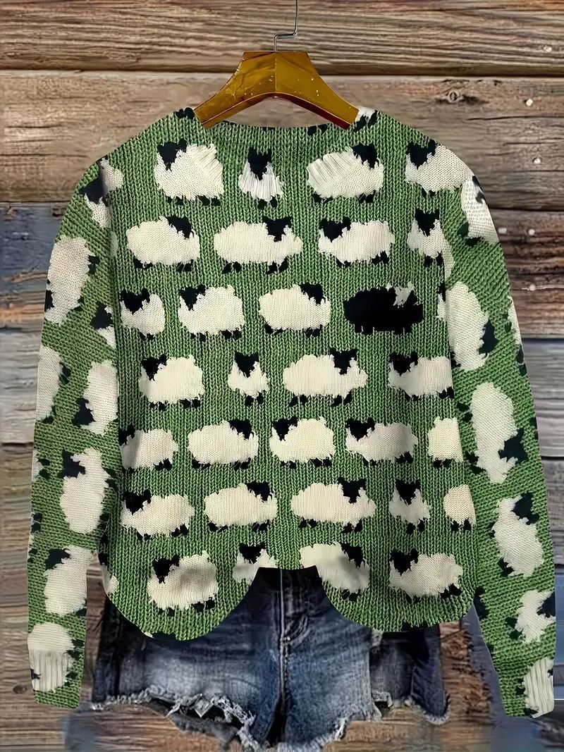 Men's 3D Printed Warm Leisure Winter Sweater