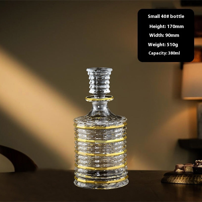 Hand-painted Gold Glass Wine Bottle Internet Celebrity Home High-end Wine