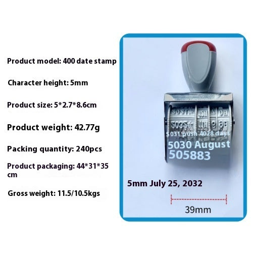 Adjustable Year Month Day Roller Wheel Manual Account