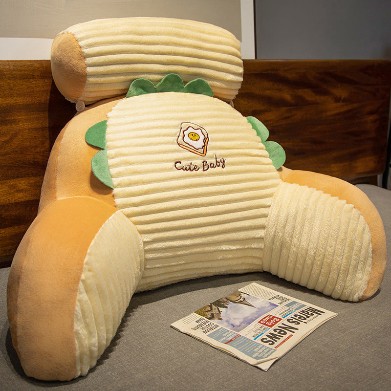 Striped Flannel Bedside Soft Upholstery Cushion Lumber Pad Pillow