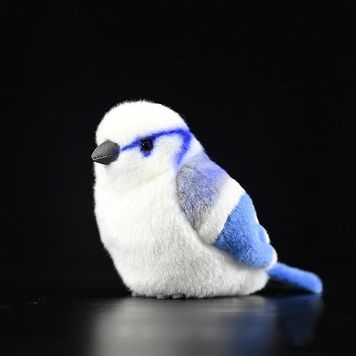 Gray Blue Tit Fat Chirp Plush Toy