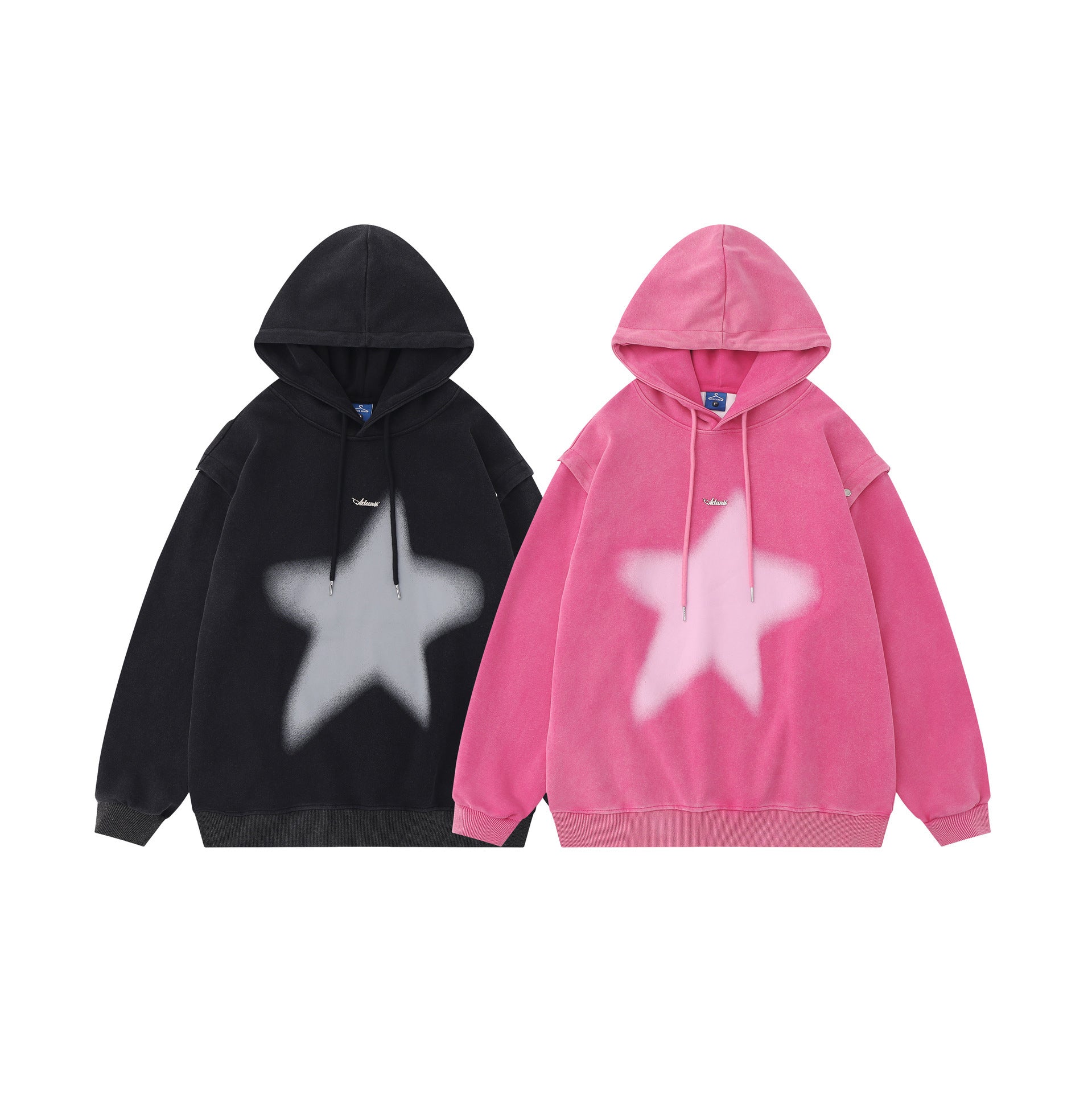 American-style XINGX Printed Distressed Detachable Sweater Autumn Couple Loose Top