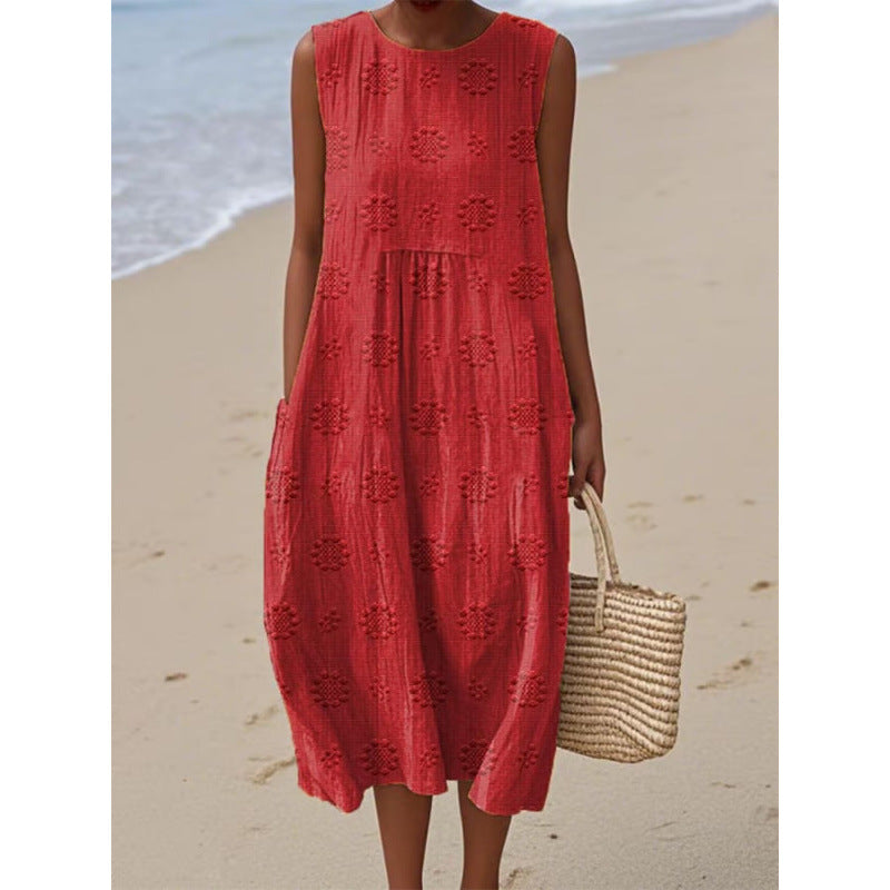 Slim-fit Printed Long Dress 3D Printed Women's