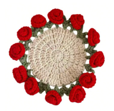 Rose Coaster Crochet Diy Material Package