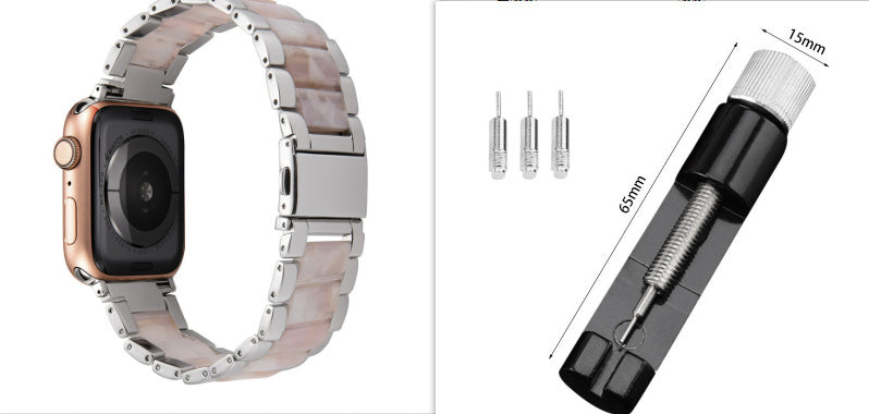 Resin Strap Stainless Steel Three Bead Replacement